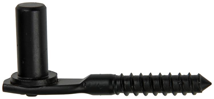 1014504 - gancho de tornillo para trampilla negro dia 16 mm | 10 piezas
