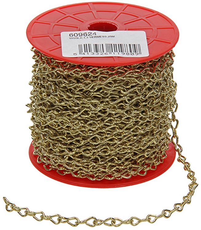 1013677 - Cadena latonada 25m si 1.1 6mm | 25 piezas