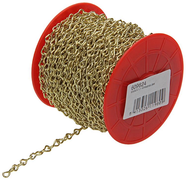 1013677 - Cadena latonada 25m si 1.1 6mm | 25 piezas