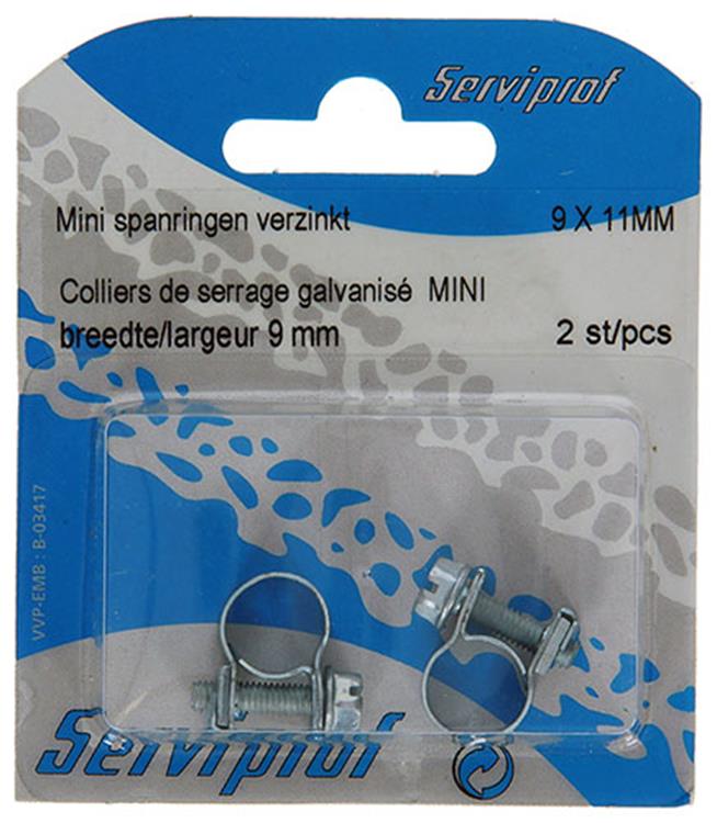 Mack 1011655 - 2 mini anillos tensores galvanizados 9x11mm | 10 piezas
