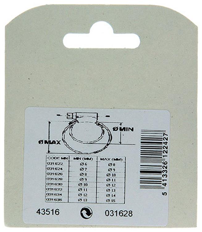 Mack 1011655 - 2 mini anillos tensores galvanizados 9x11mm | 10 piezas