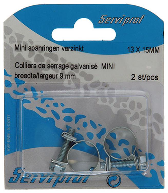 Mack 1011659 - 2 mini anillos tensores galvanizados 13x15mm | 10 piezas