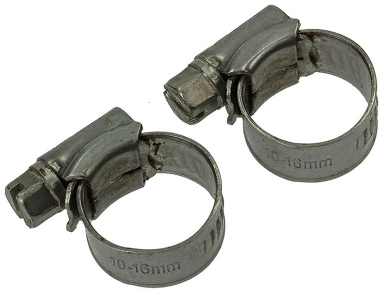 Mack 1011660 - abrazadera de manguera de acero inoxidable 10-16mm 2 piezas | 12 piezas