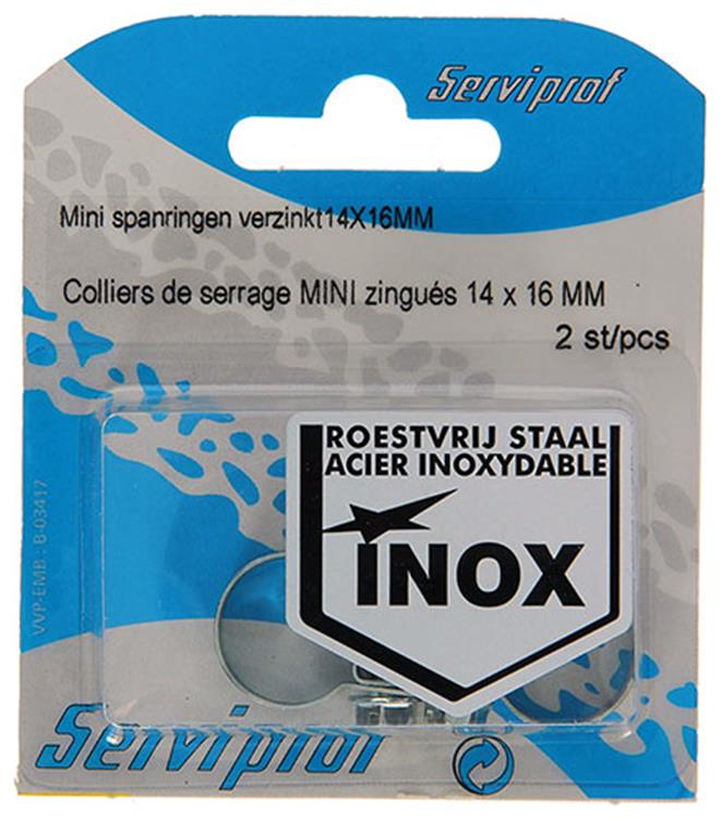 Mack 1011685 - 2 mini anillos tensores galvanizados 14x16mm | 10 piezas