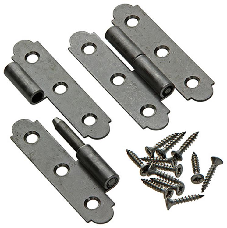 Mack 1013707 - 2 bisagras españolas izquierda acero inoxidable h 80 - w 45 mm | 5 piezas