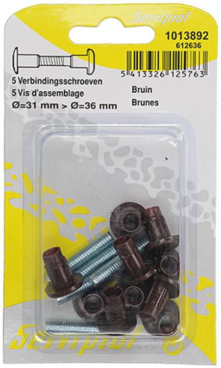 Mack 1013892 - 5 tornillos de conexión marrones 30-40 mm | 10 piezas
