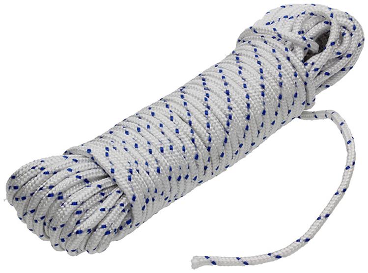 Mack 1014932 - pp braided white blue strand5mm 20m | 5 pieces