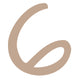 Vaessen creative • houten cijfer 6 2,5cmx3mm