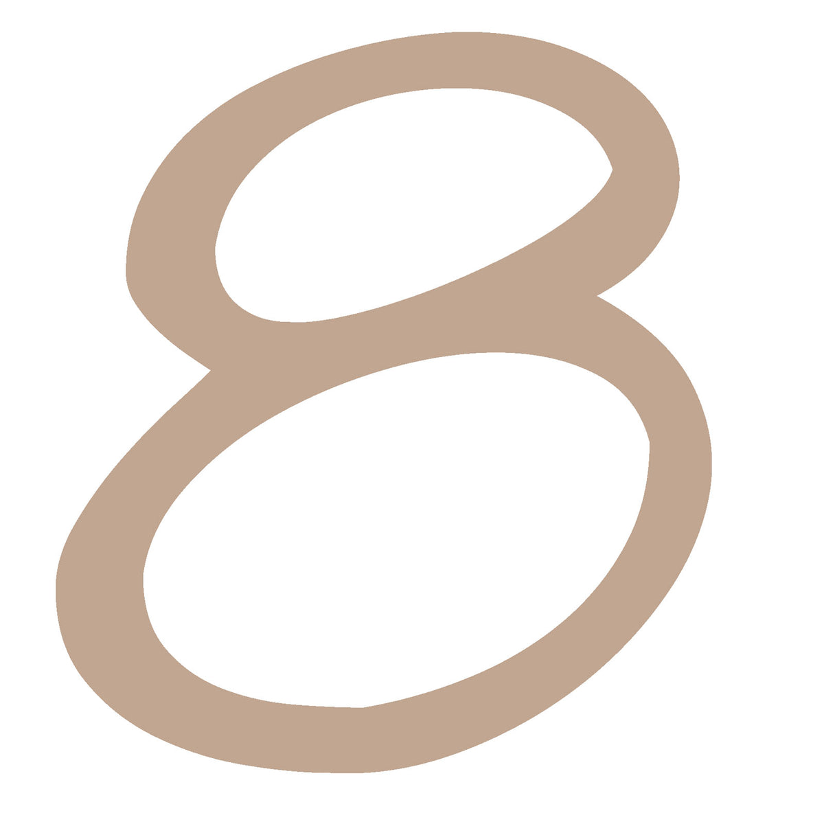 Vaessen creative • houten cijfer 8 2,5cmx3mm