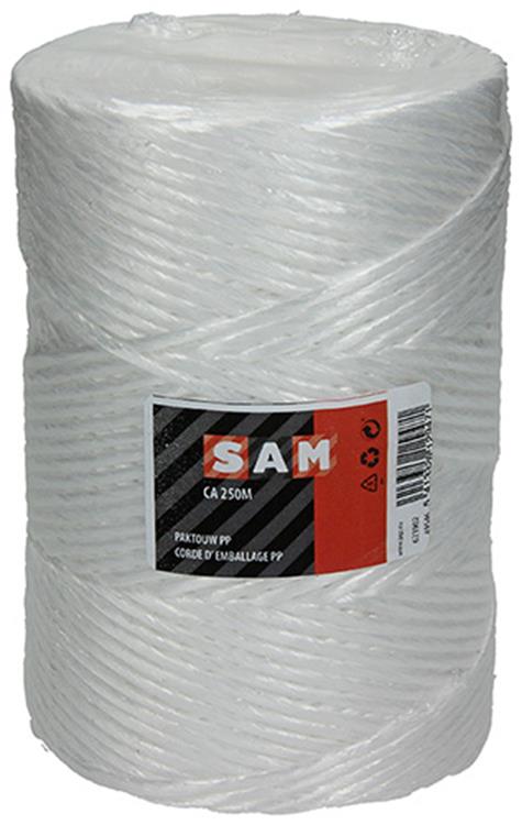 Mack 1014945 - cuerda de embalaje pp blanca 3mm aprox. 250m | 5 piezas