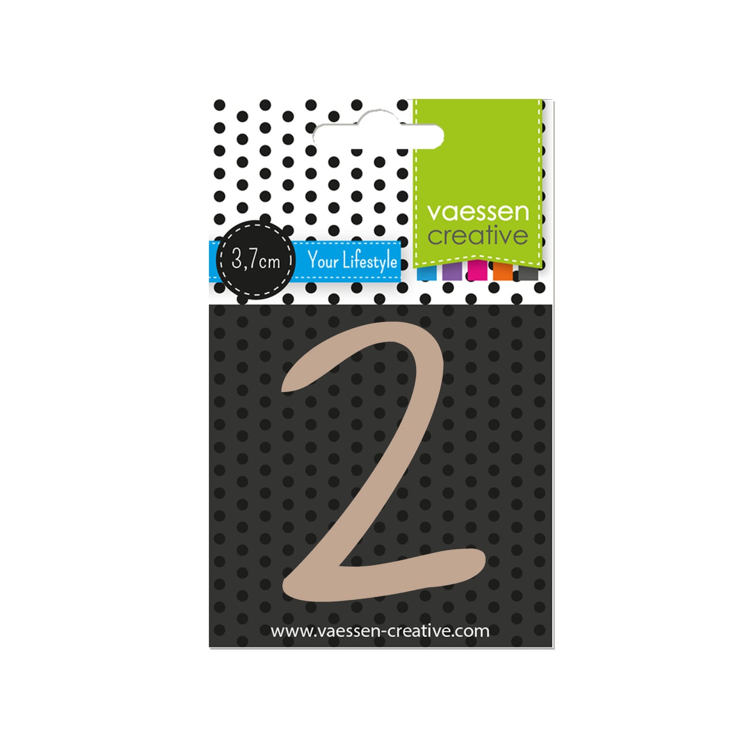 Vaessen creative • numero in legno 2 3,7 cm x 3 mm