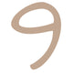 Vaessen creative • houten cijfer 9 3,7cmx3mm