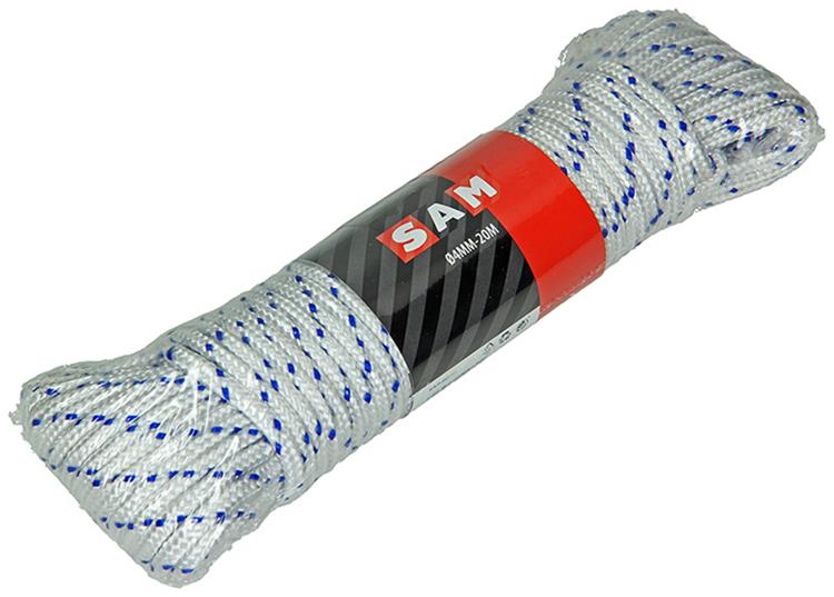 Mack 1014995 - filo pp intrecciato bianco blu 4mm 20m | 5 pezzi
