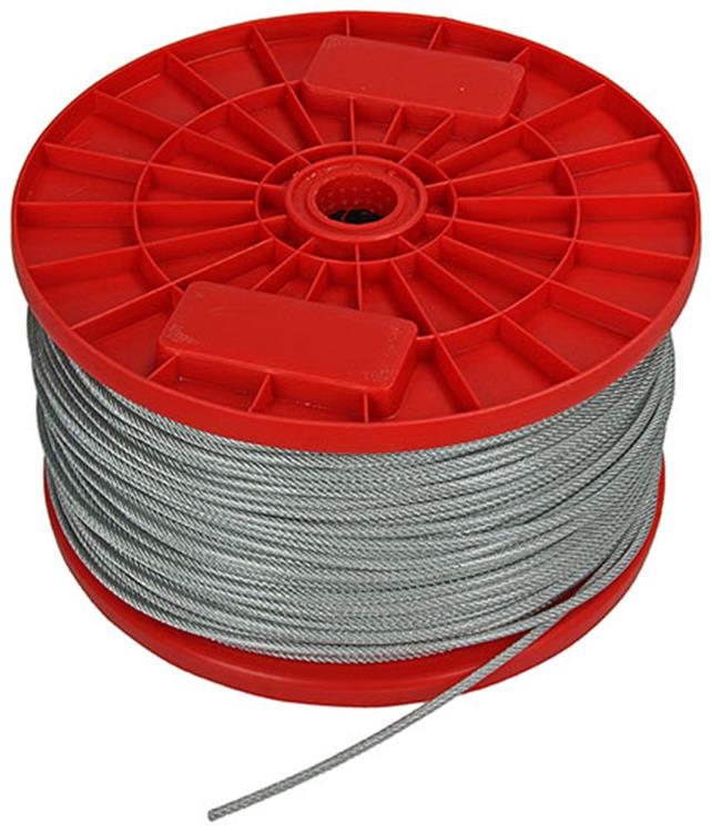 1015569 - cable acero funda pvc 6x7 200m2-3mm espesor 45 kg din en12385-4 | 200 piezas