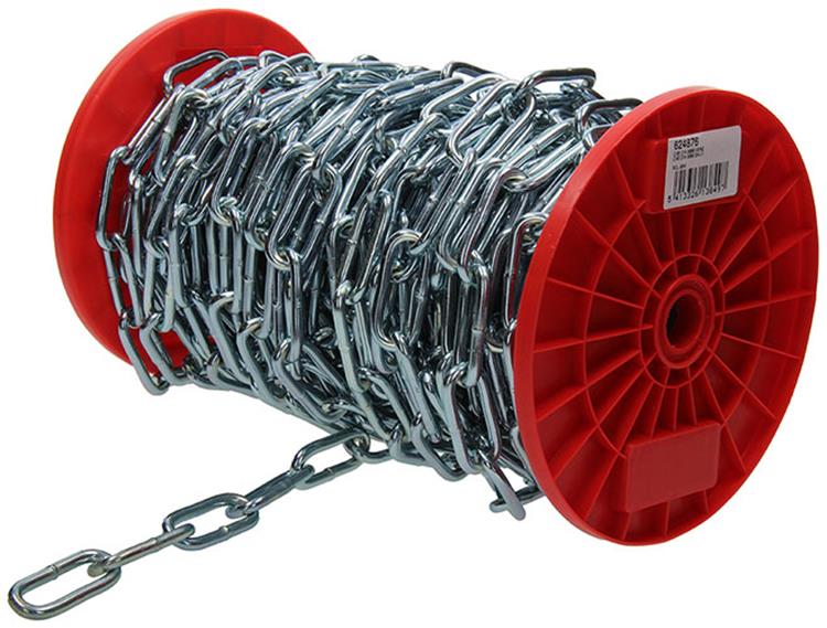 1015131 - eslabón de cadena largo din5685-1ø 6mm l 42mm 25m ancho 160 kg | 25 piezas