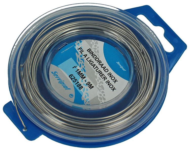 Mack 1015188 - Alambre para atar acero inoxidable hobby ø1mm - 9m | 6 piezas