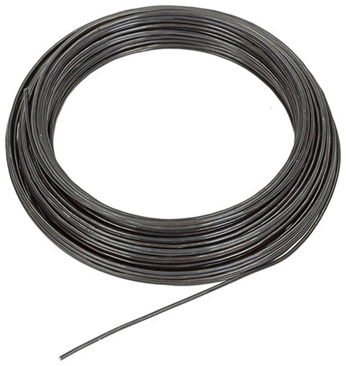 Mack 1015189 - Alambre para atar templado negro. pasatiempo ø1mm - 15m | 6 piezas