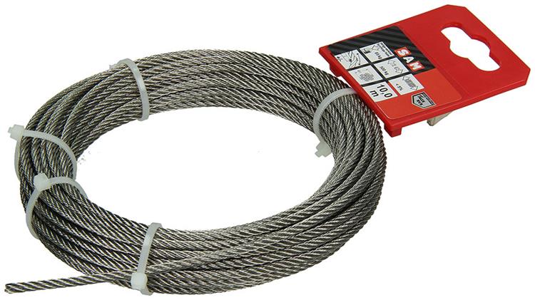 Mack 1015193 - cable de acero 7x7 acero inoxidable aisi 316 103mm wll 90 kg din en 12385-4 | 5 piezas