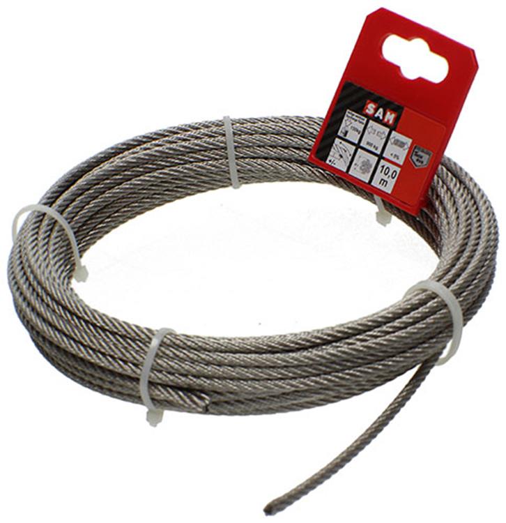 Mack 1015194 - cable de acero 7x7 acero inoxidable aisi 316 104mm wll 150 kg din en 12385-4 | 5 piezas