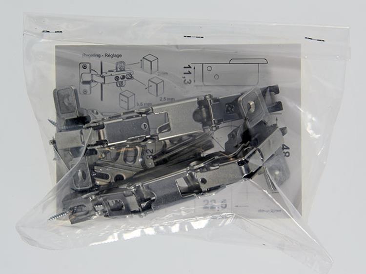 Mack 1015228 - 2 bisagras perforadas se deslizan en puerta de superficie de 35 mm y 165° | 10 piezas