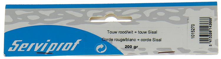 Mack 1015270 - juego de cuerda rojo blanco + cuerda de sisal 200gr | 5 piezas