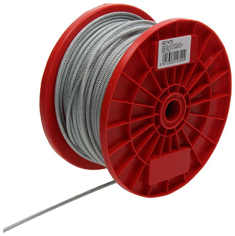 1015570 - cable acero funda pvc 6x7 100m3-4mm wll 100kg din en12385-4 | 100 piezas