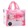 Borsa per pannolini rosa con accessori