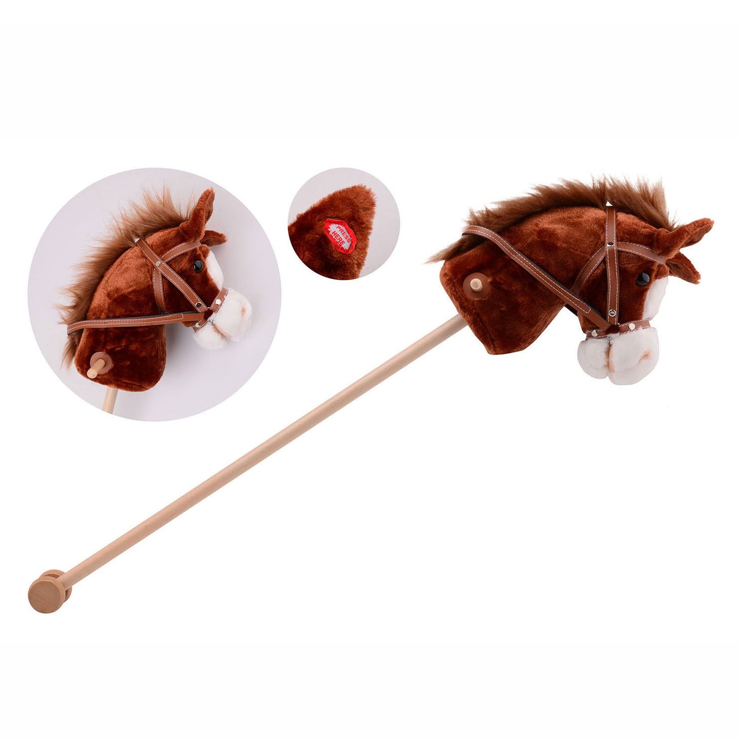 Johntoy Pluche Hobby Horse con suono
