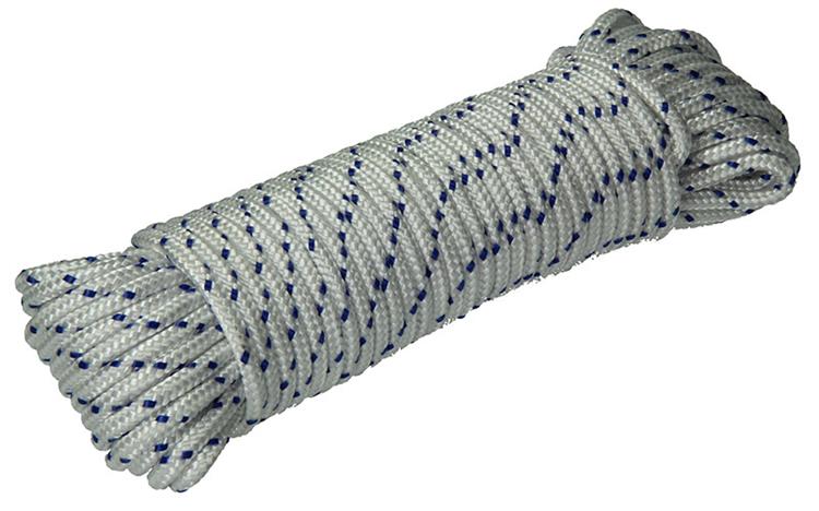 Mack 1013976 - Hilo pp trenzado blanco azul 6mm 20m | 5 piezas