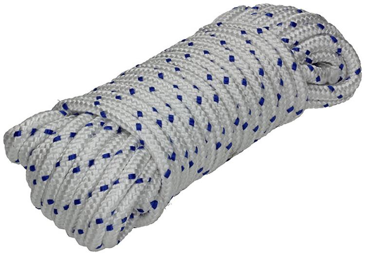 Mack 1013977 - pp braided white blue strand8mm 15m | 5 pieces