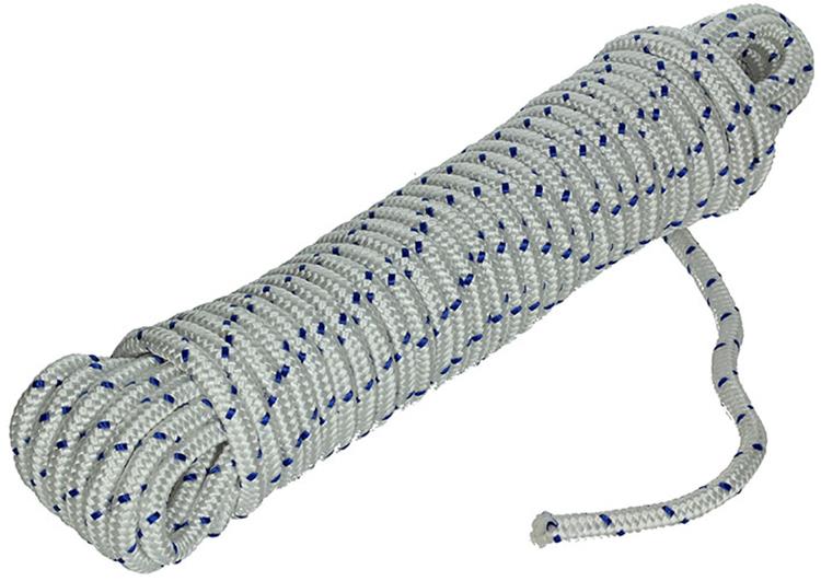 Mack 1013978 - pp braided white blue strand10mm 15m | 5 pieces