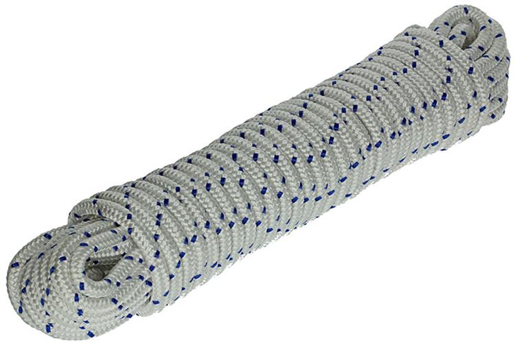 Mack 1013978 - pp braided white blue strand10mm 15m | 5 pieces