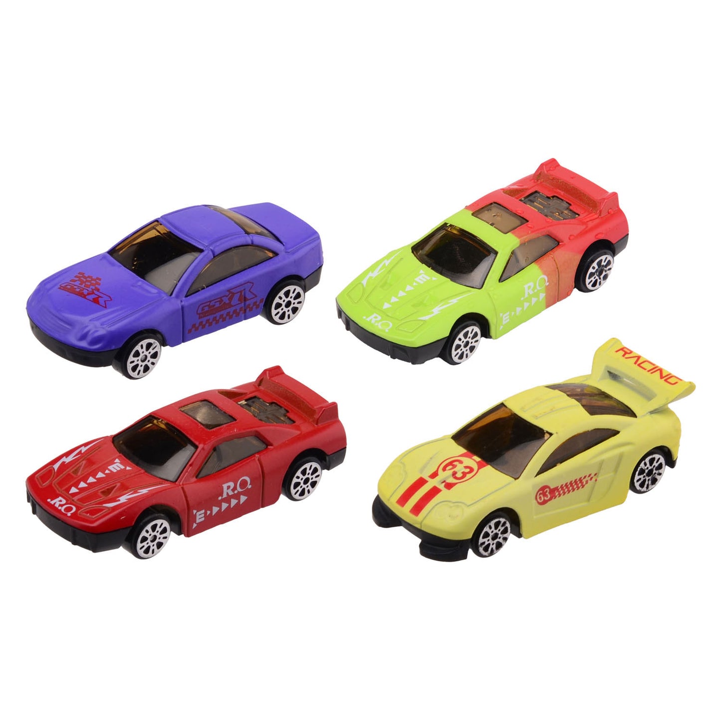 kleur veranderende die-cast raceauto, 3st.