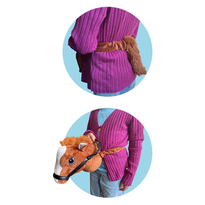 Cabeza de caballo de Holly Horse marrón con elástico