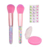 Johntoy lala - set de maquillaje colorete y brocha con pegatinas