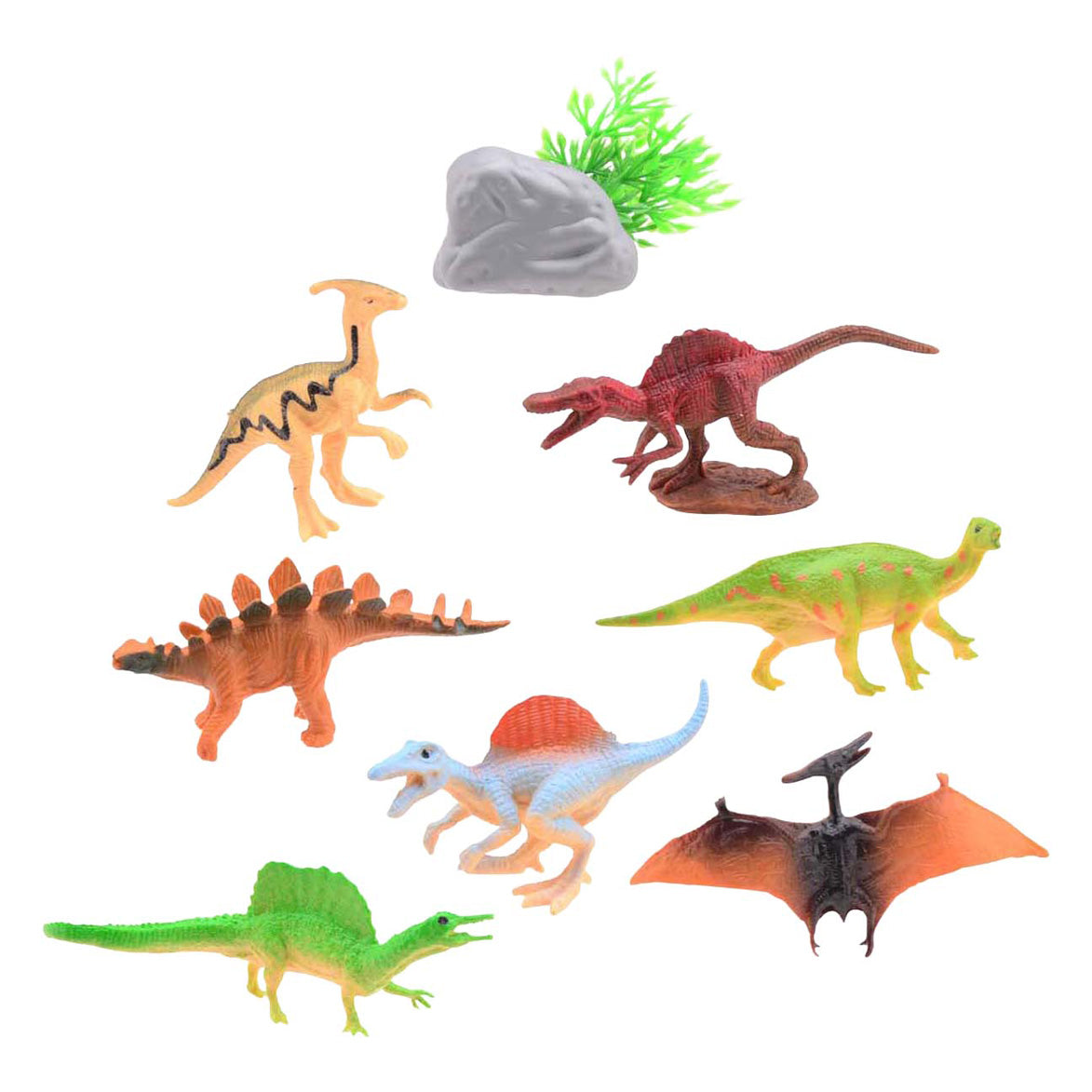 Mondo animale Johntoy - set da gioco dinosauro, 8 pezzi.
