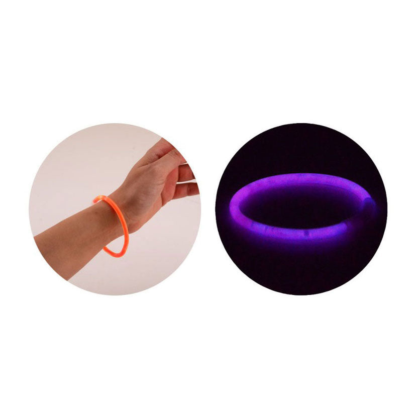 Pulseras Johntoy que brillan en la oscuridad.