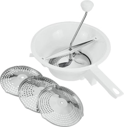 Metaltex Metaltex passa 24 cm + 3 reticoli inossidabile in acciaio inossidabile bianco