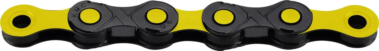 Cadena de bicicleta KMC DLC 12 - 126 Schakels (negro amarillo)