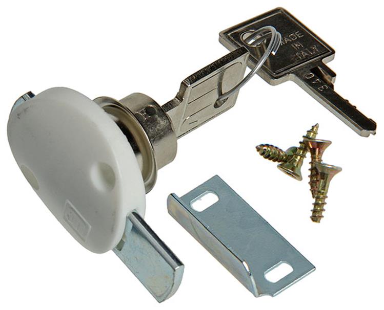 Mack 1014017 - cerradura cilíndrica de superficie para gabinete ø 16 mm l20 mm | 5 piezas