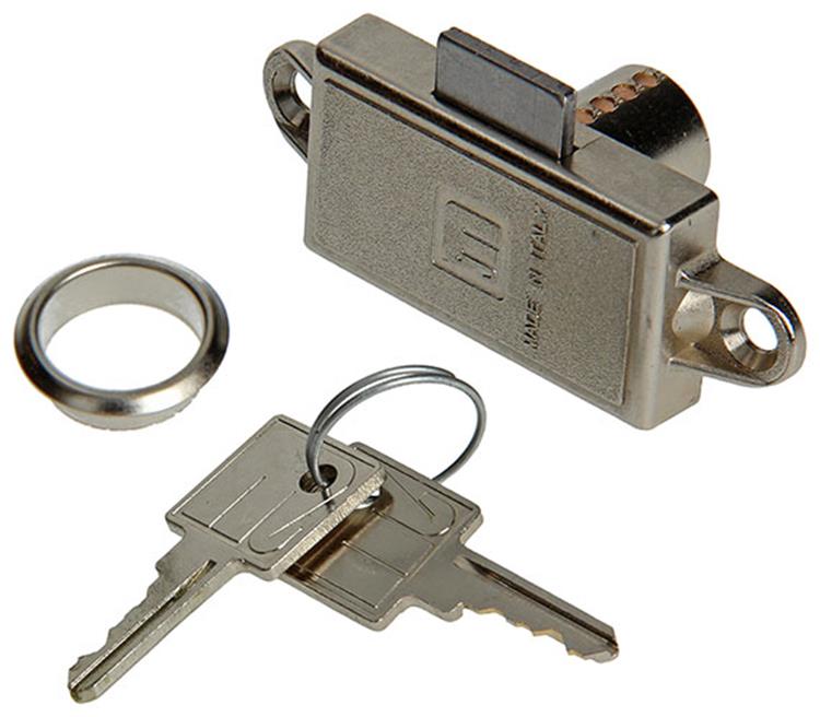 Mack 1014018 - cerradura cilíndrica de superficie para gabinete ø 15 mm l20 mm | 5 piezas
