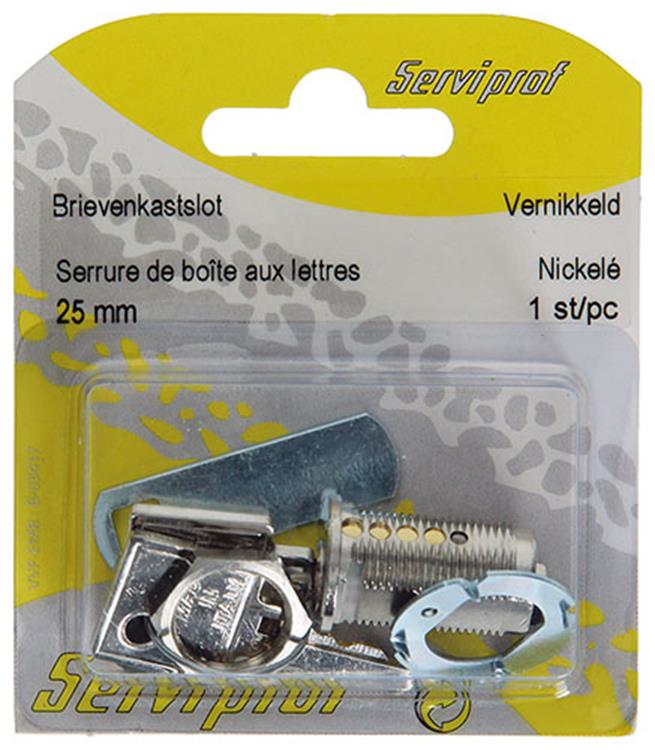 Mack 1014021 - Cerradura para armario con letras niquelada 25 mm | 5 piezas