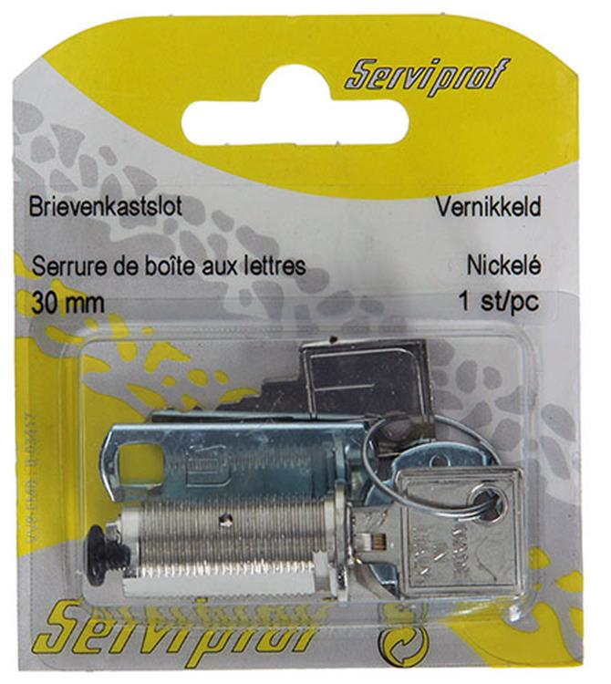 Mack 1014022 - Cerradura para armario con letras niquelada 30 mm | 5 piezas