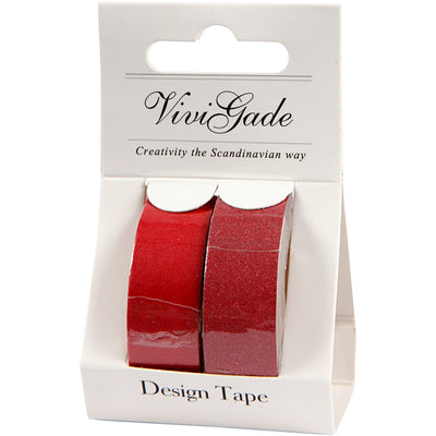 Nastro per mascheratura Vivi Gade, l: 15 mm, rosso, 2 rotoli 1 scatola