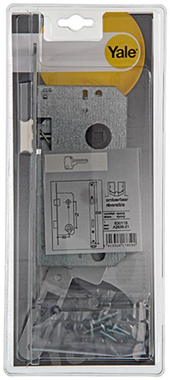 Yale 1019033 - 1 insteekslot dubbel l r a2656 50mm | 3 stuks