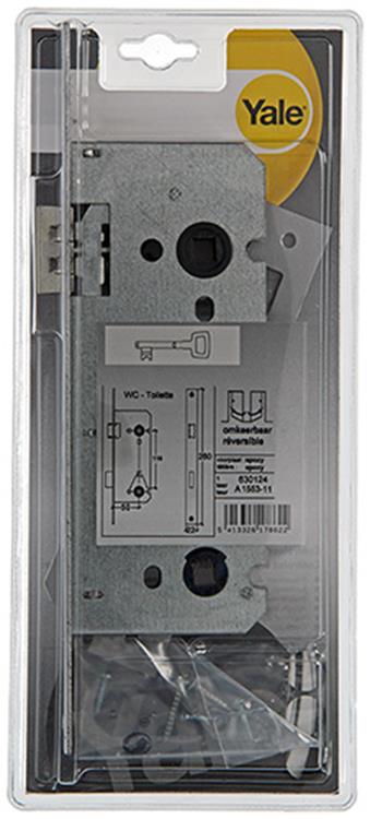 Yale 1019036 - 1 cerradura para inodoro de doble inserción reversible BA1553 50mm | 3 piezas