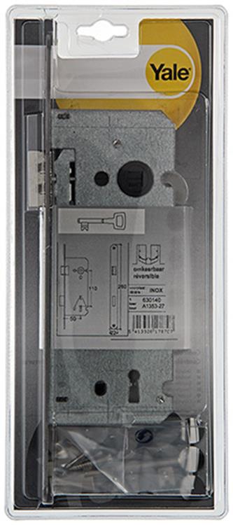 Yale 1019044 - 1 cerradura de embutir doble lr acero inoxidable a1353-27 50mm | 1 pieza
