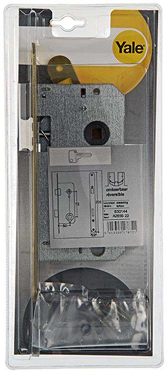 Yale 1019046 - 1dbl.cerradura de embutir latón l r a2656 50mm | 1 pieza