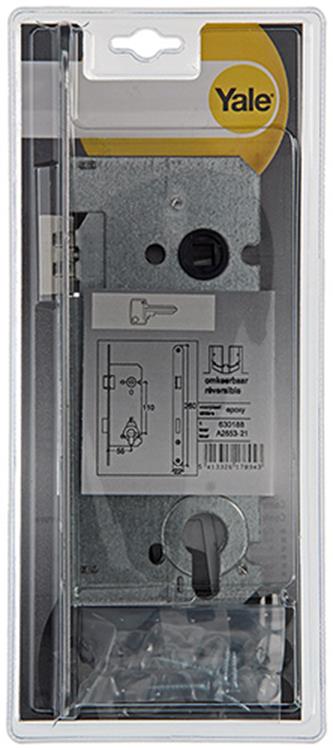Yale 1019064 - Cerradura de embutir de 1 cilindro doble reversible. epoxi a2653-21 55mm | 1 pieza