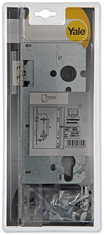 Yale 1019065 - Cerradura de embutir de 1 cilindro doble reversible BA2653 60mm | 1 pieza